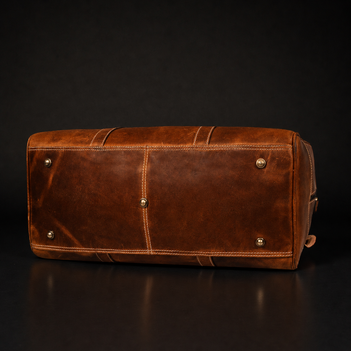 Le sac de voyage Wayfarer - Sac de sport classique en cuir pleine fleur couleur cognac