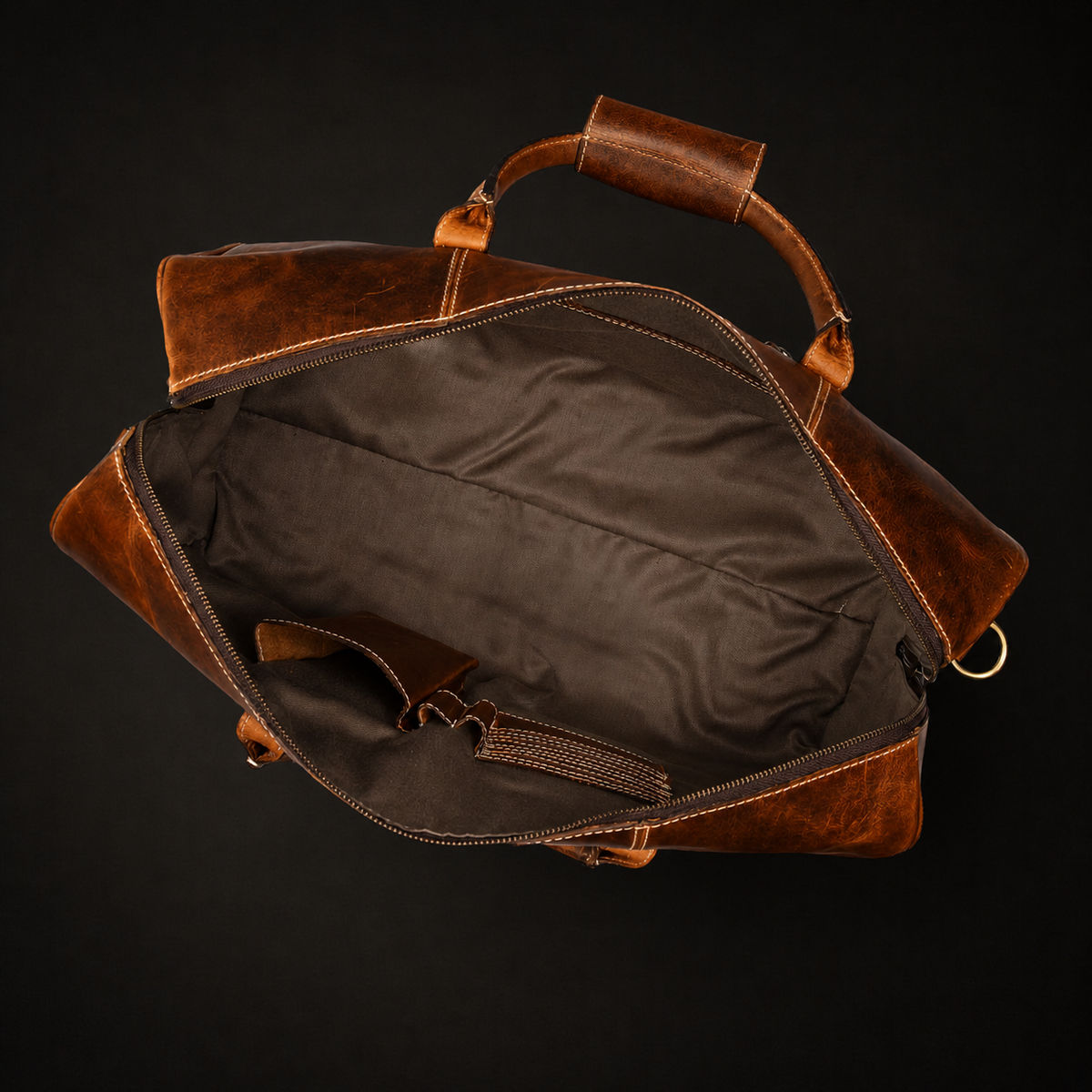 Le sac de voyage Wayfarer - Sac de sport classique en cuir pleine fleur couleur cognac