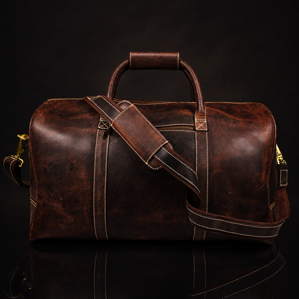 Le sac Wayfarer – Sac de voyage classique en cuir pleine fleur marron