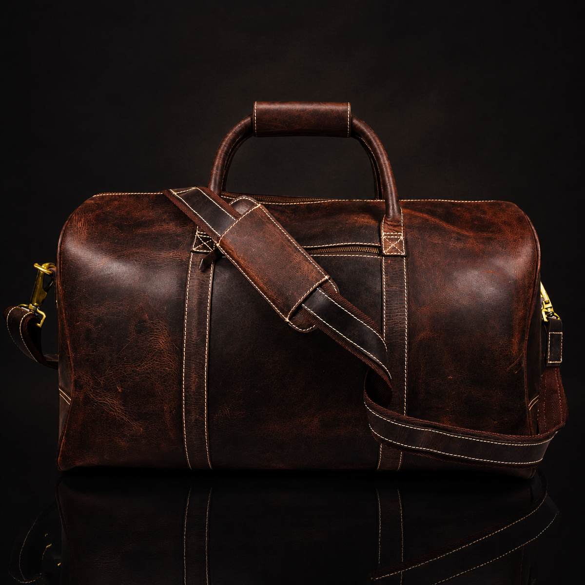 Le sac Wayfarer – Sac de voyage classique en cuir pleine fleur marron