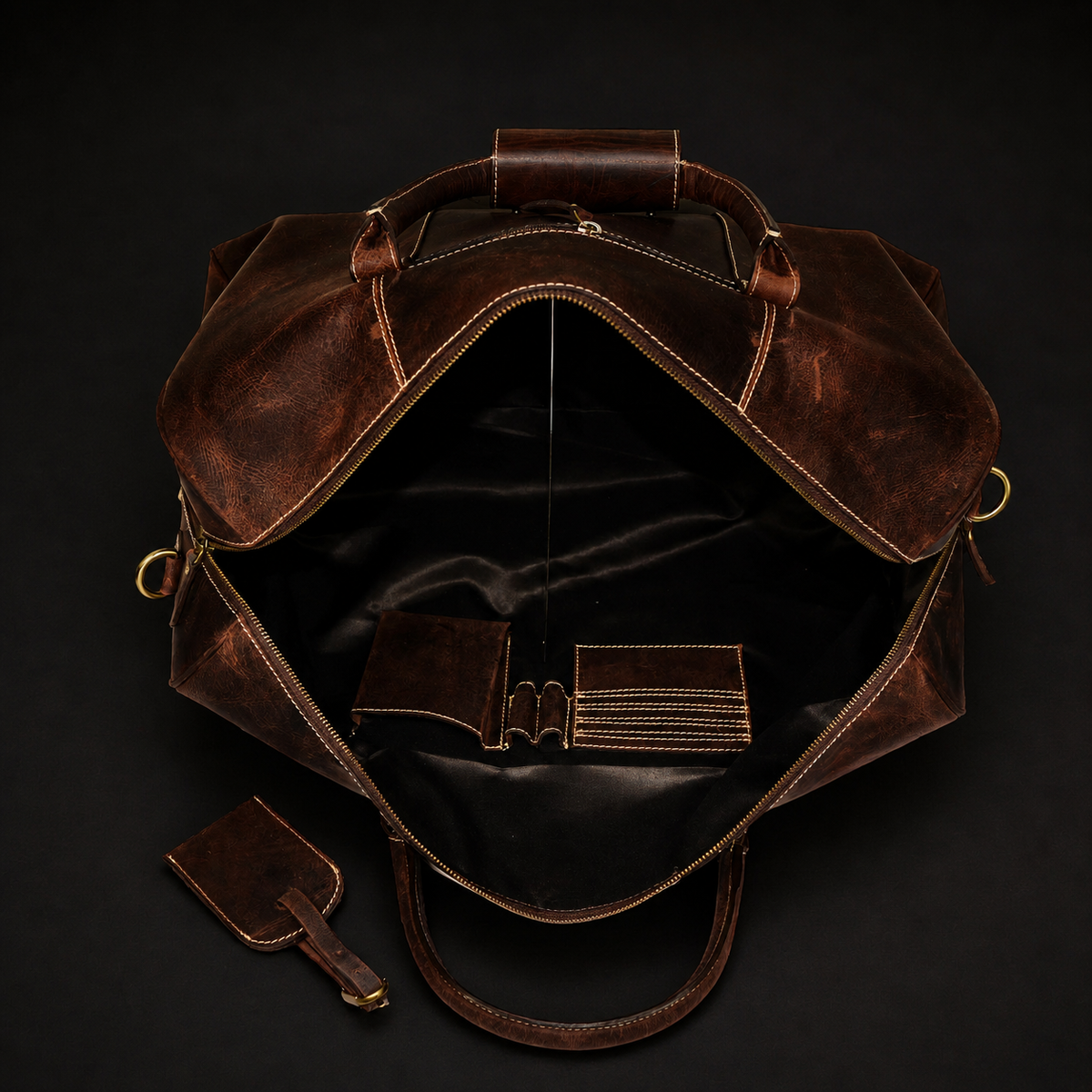 Le sac Wayfarer – Sac de voyage classique en cuir pleine fleur marron