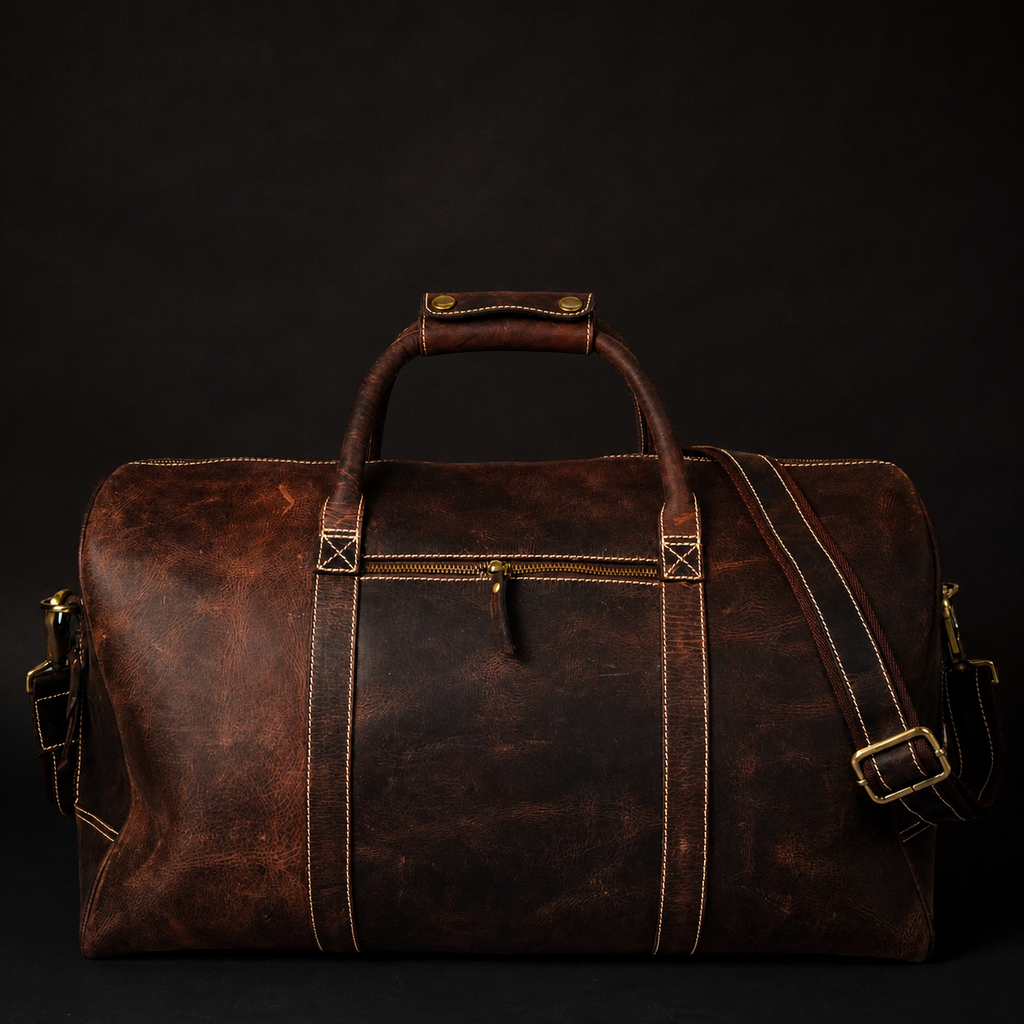 Le sac Wayfarer – Sac de voyage classique en cuir pleine fleur marron