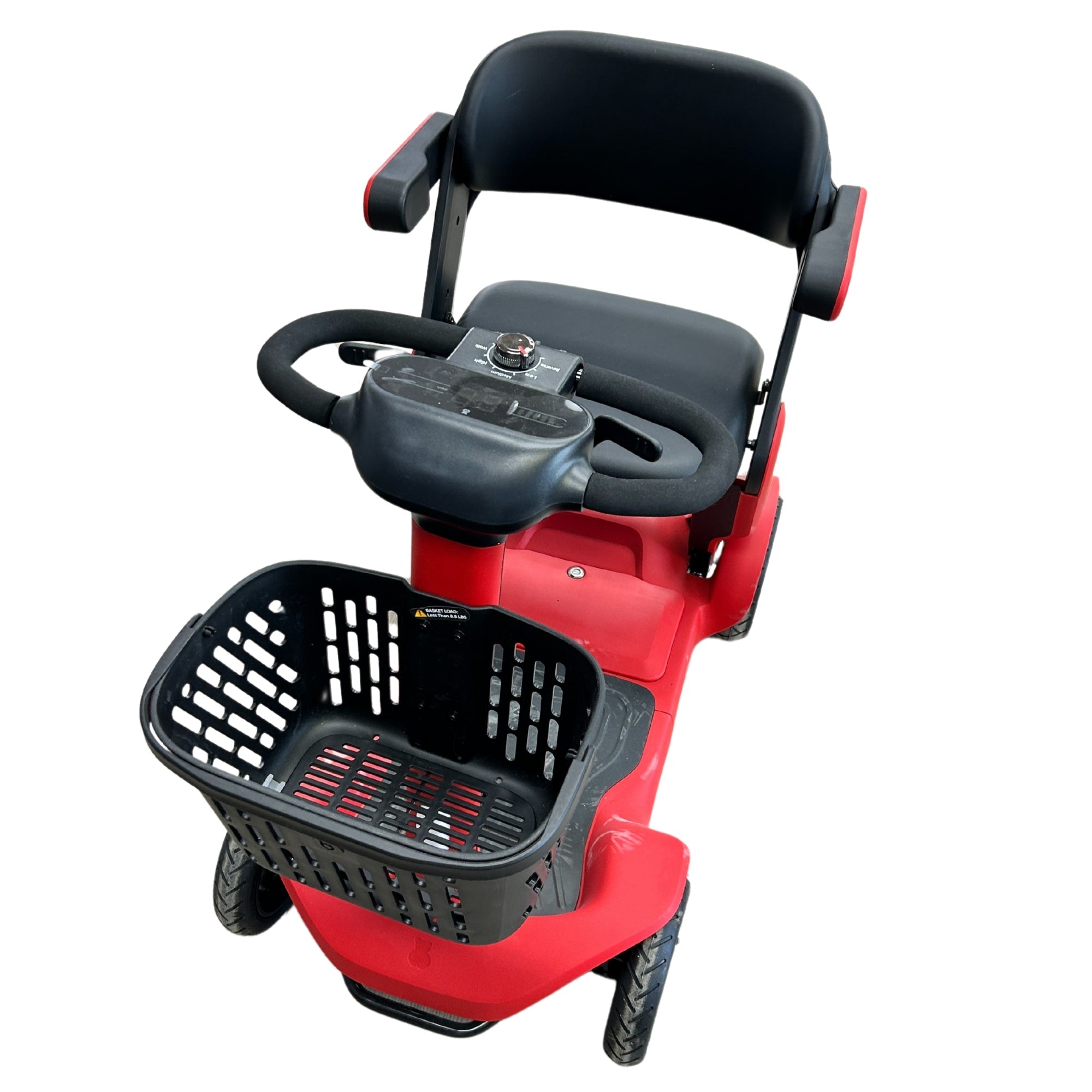 EZee Life Compact Red 4-Wheel Mobility Scooter | Foldable 40 km Range Electric Scooter Canada