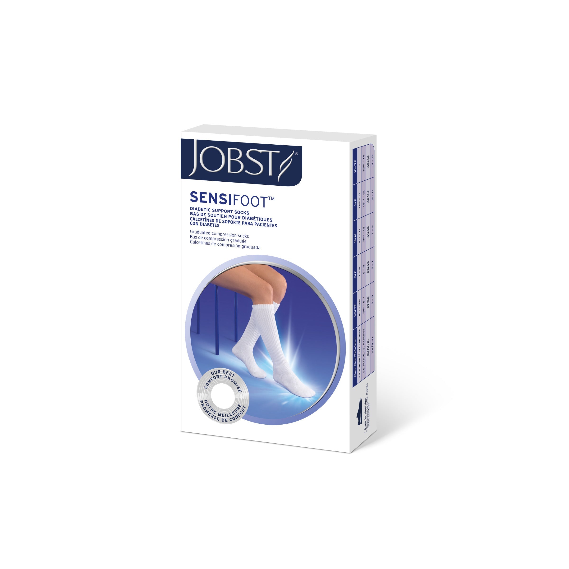 JOBST SensiFoot Diabetic Compression Socks 8-15 mmHg Crew