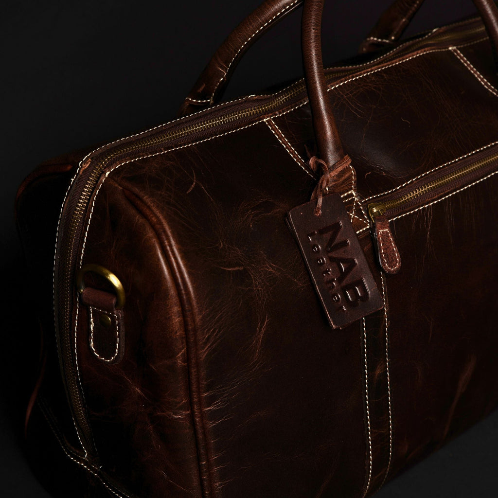 Le sac Wayfarer – Sac de voyage classique en cuir pleine fleur marron