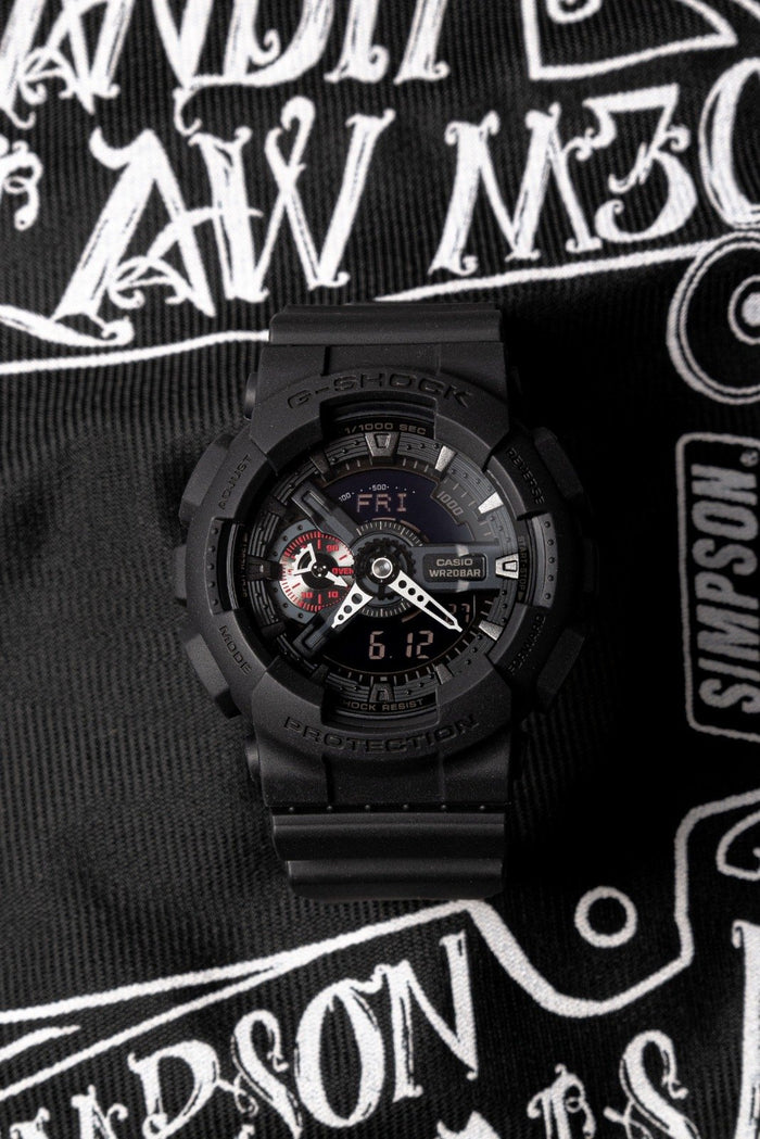 CASIO G-Shock Analogique-Numérique Grande Taille Militaire Noir | GA110MB-1A