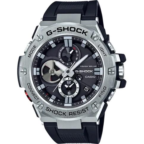 CASIO G-Shock G-Steel Acier inoxydable Solaire Noir/Argent | GSTB100-1A