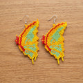 Boucles d'oreilles papillon perlées — Couleurs d'automne