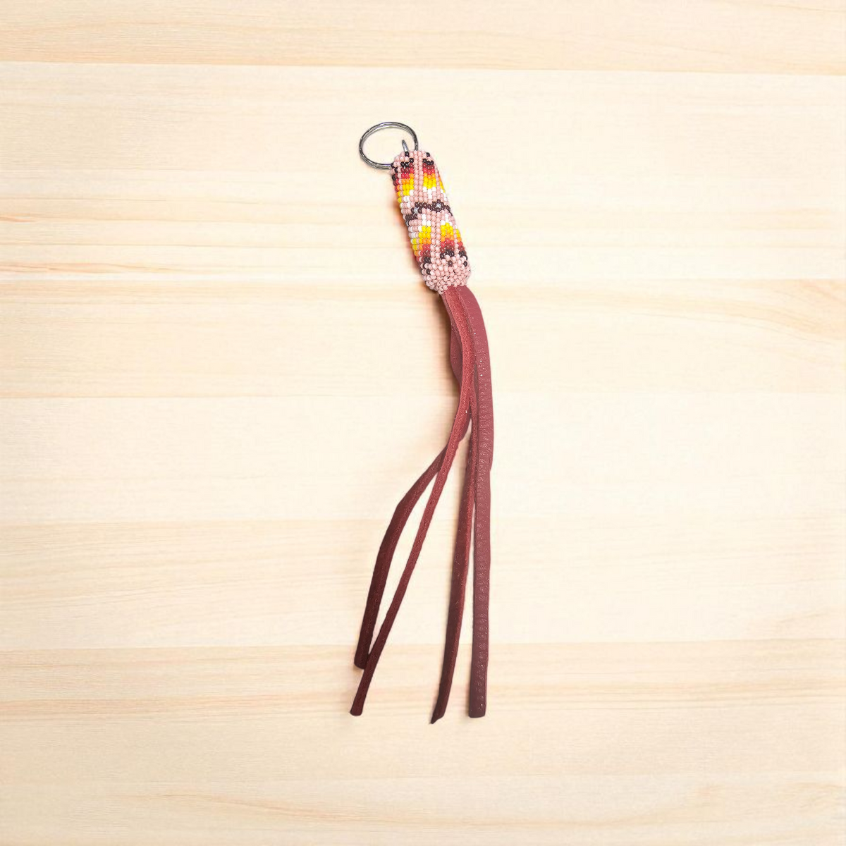 Porte-clés perlé rose OLD TRIBES™