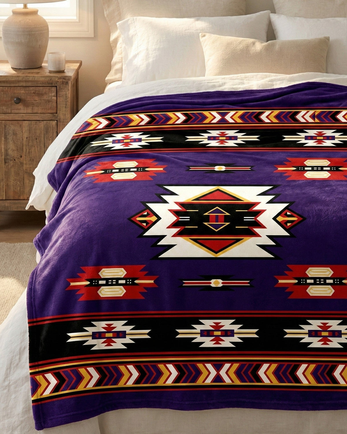 COUVERTURE MOELLEUSE LUXUEUSE ULTRA DOUCE (violette)