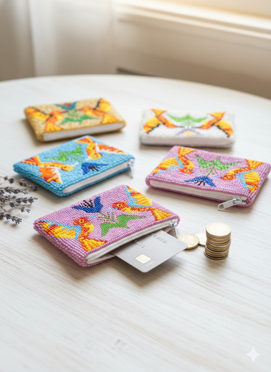 Sacs à monnaie perlés colibri OLD TRIBES™