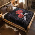 Couverture polaire Roses de minuit