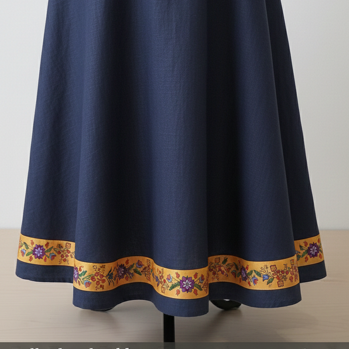 Rouleau de ruban floral double face orange