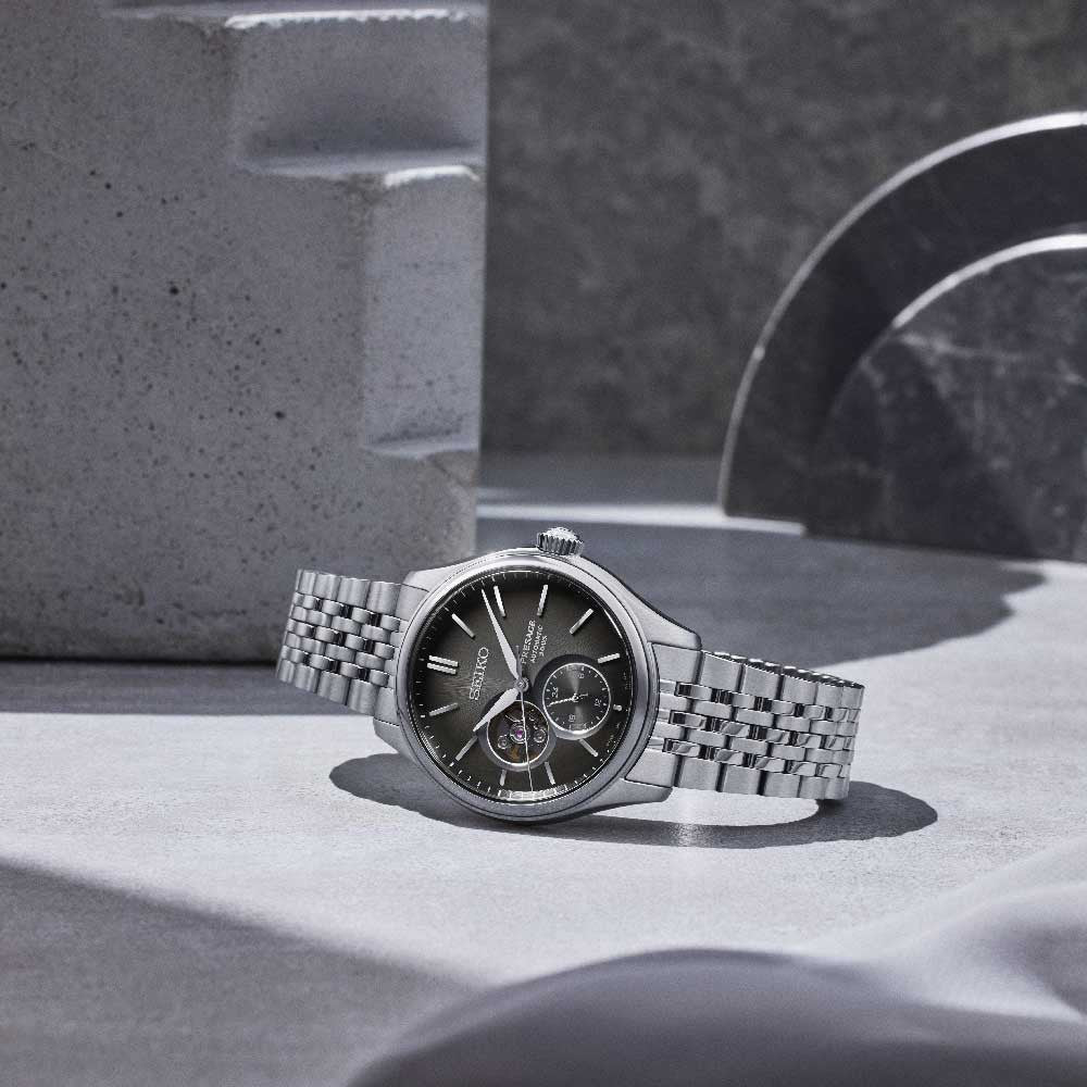 SEIKO Presage Classique Semi-Squelette Sumiiro Argent | SPB471